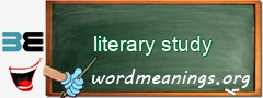 WordMeaning blackboard for literary study